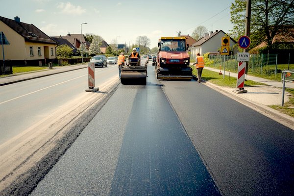 rekonstrukce asfalt ideogram